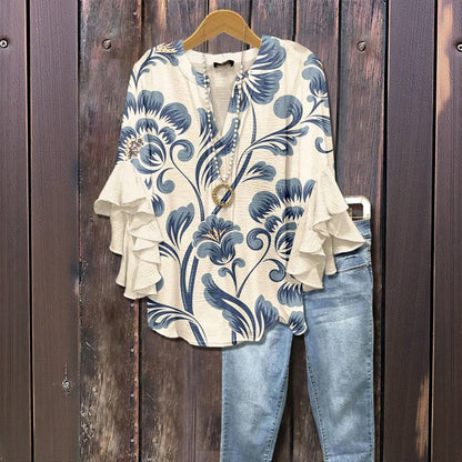 Aria™ Vintage Floral Blouse