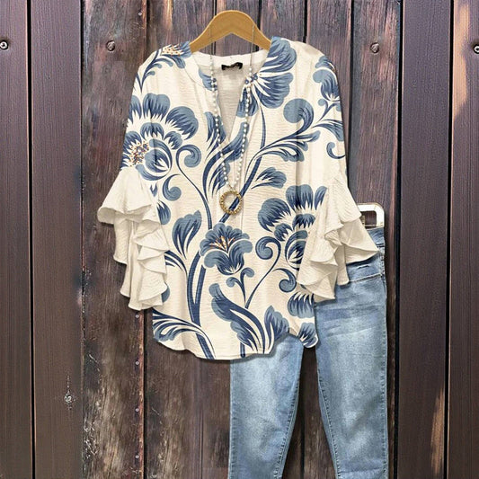 Aria™ Vintage Floral Blouse