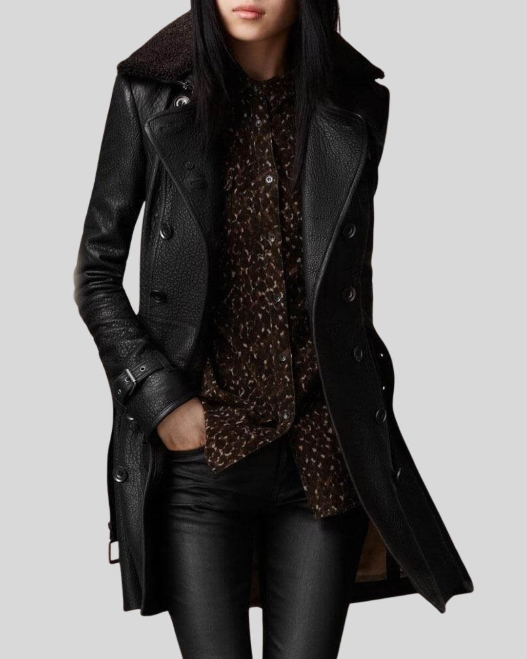 Lilay | Elegant Leather Coat