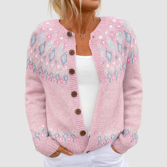 Elva™ | Loose-Knit Cardigan with Pattern