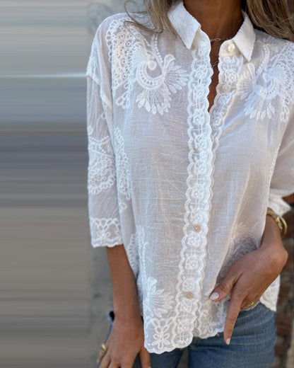 Talia | Classic Buttoned Blouse